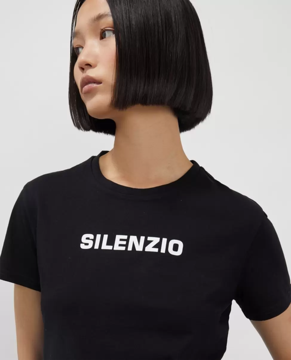 T-Shirts Y Polos Camiseta De Cuello Redondo Silenzio Glicine Mujer Aspesi - 3