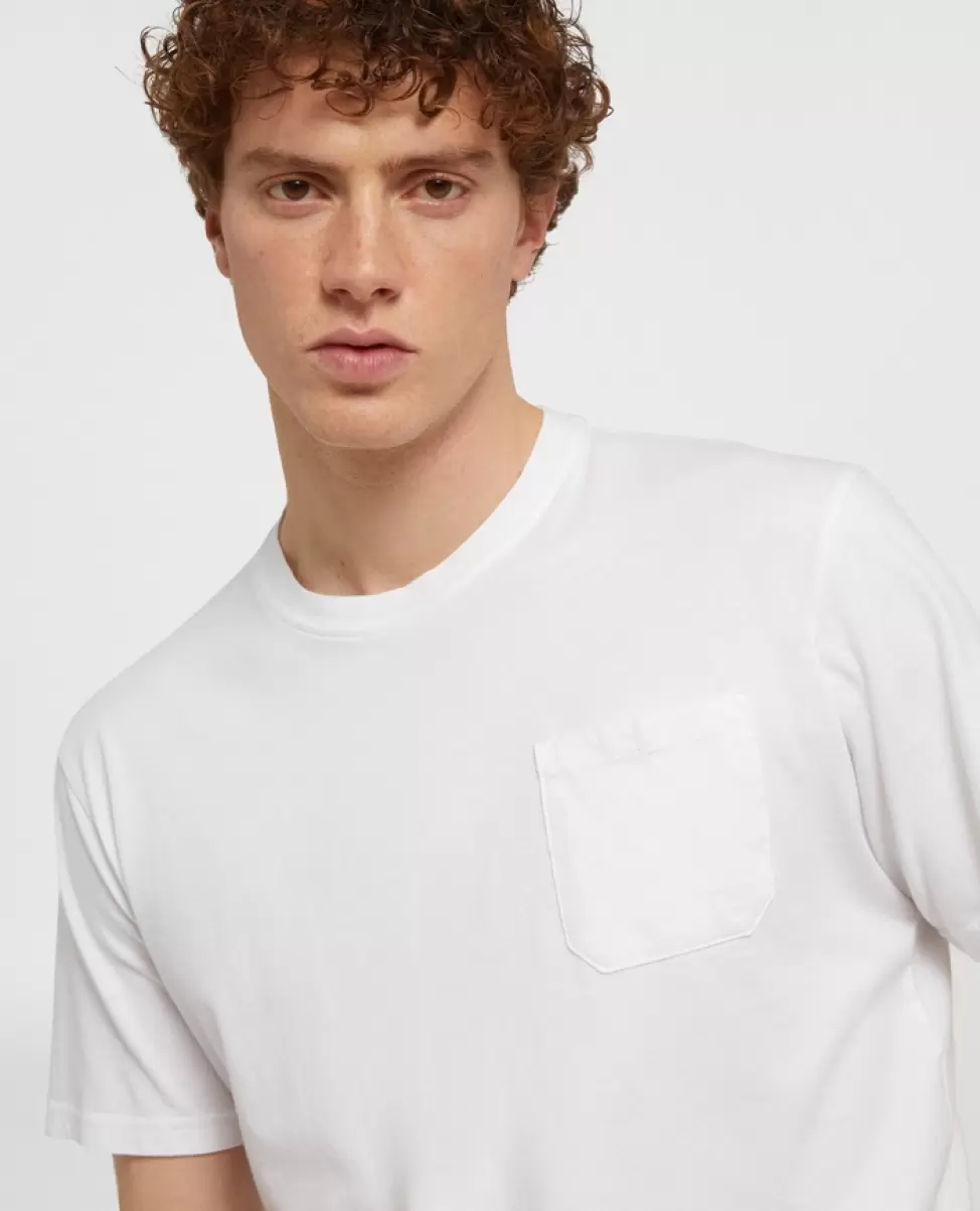 Camiseta Clásica Con Ajuste Entallado Hombre Aspesi Blanco Camisetas Y Polos - 3