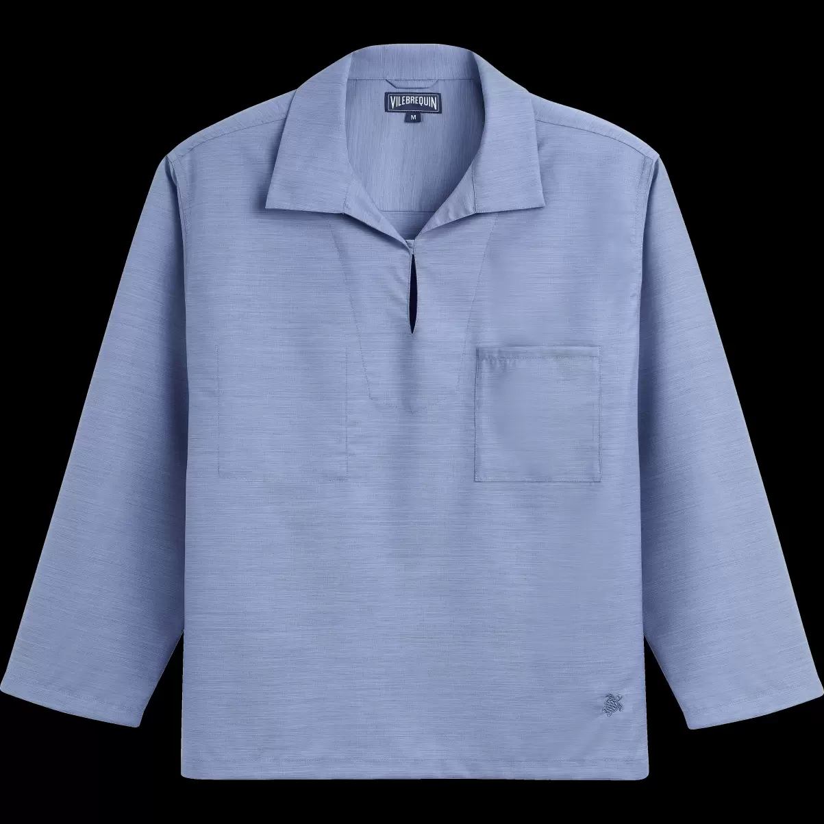 Vilebrequin Moderno Hombre Men Wool Vareuse Solid Divine / Azul Camisas - 3