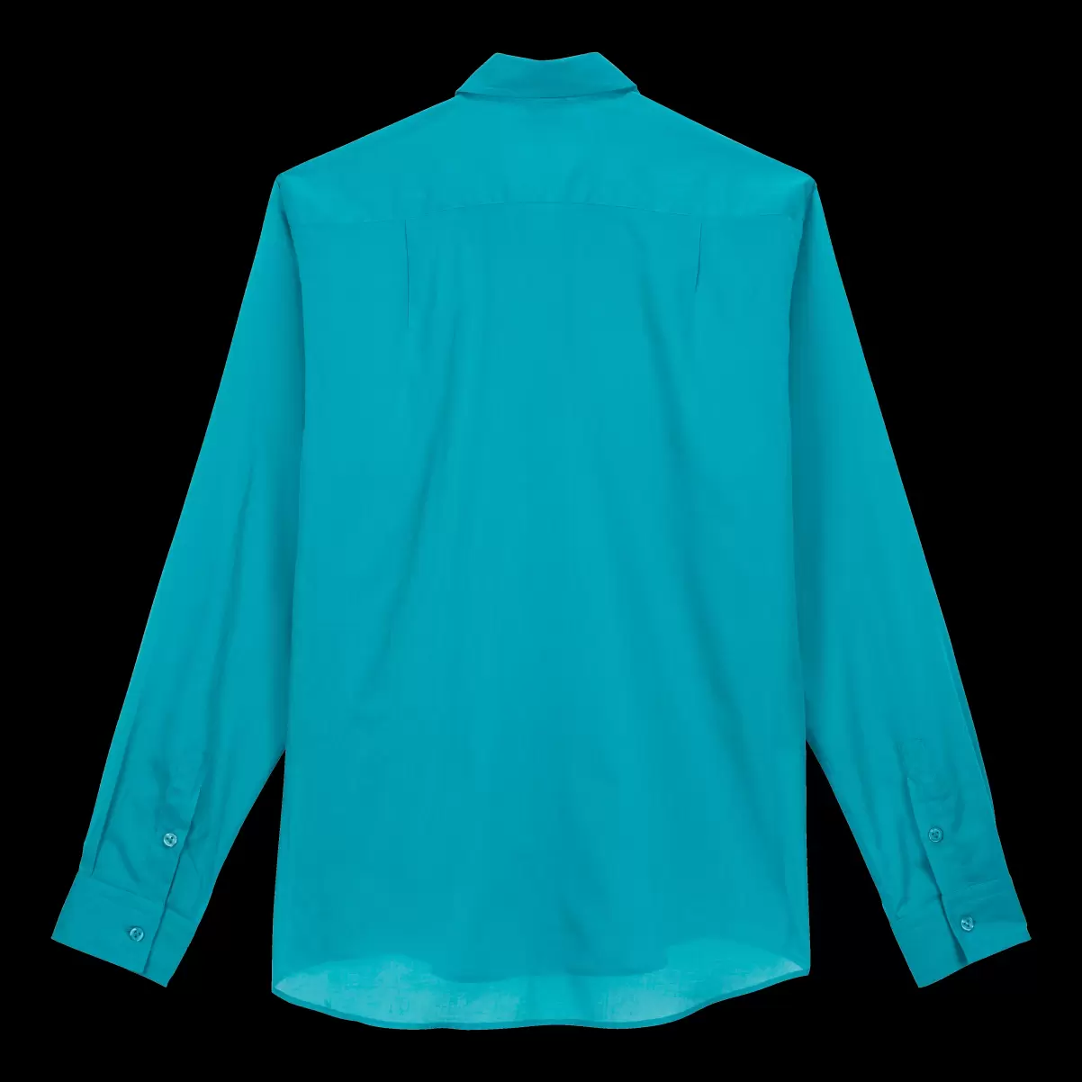 Camisa Ligera Unisex En Gasa De Algodón De Color Liso Vilebrequin Asegurar Emerald / Verde Camisas Hombre - 4