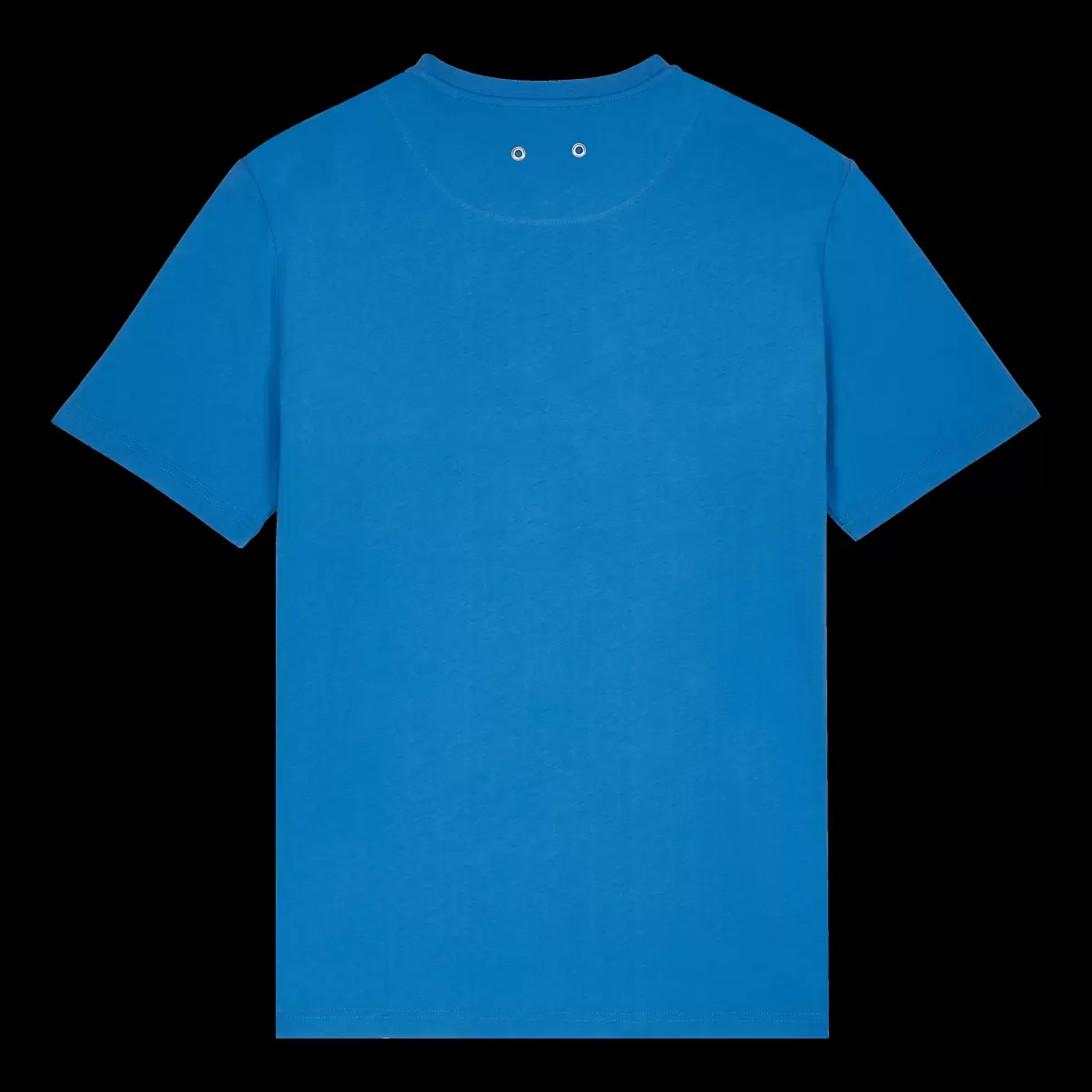 Hombre Autorización Camiseta De Algodón Orgánico De Color Liso Para Hombre Camisetas Vilebrequin Earthenware / Azul - 3