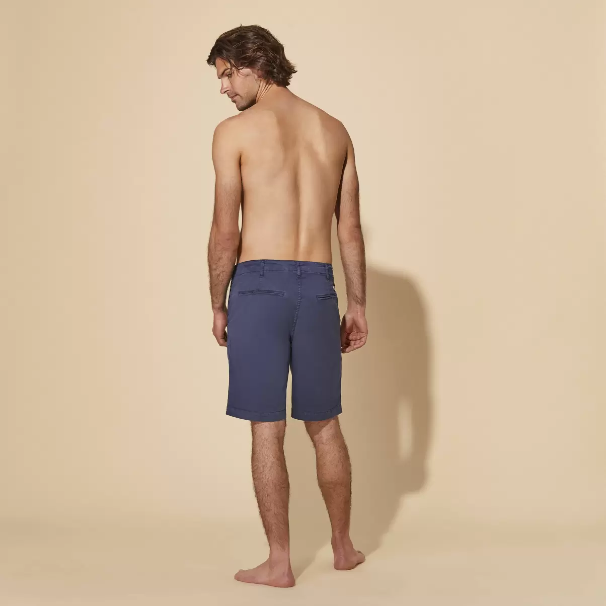 Hombre Bermudas De Color Liso Para Hombre Personalización Shorts Azul Marino / Azul Vilebrequin - 1