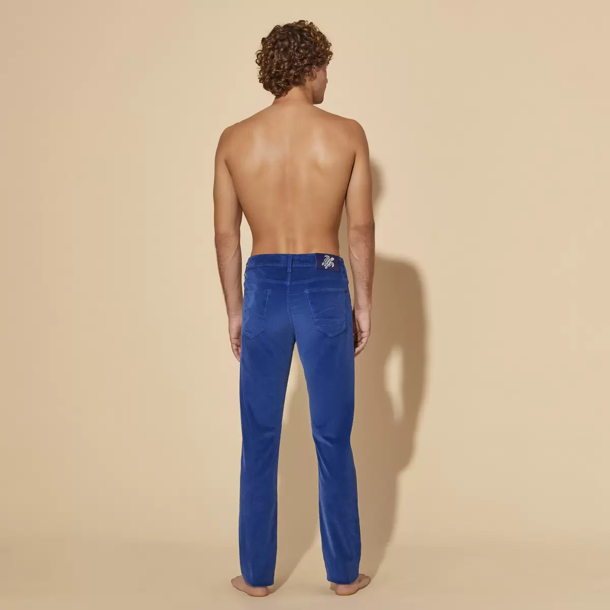 Hombre Pantalones De Pana De 1500 Líneas Con Cinco Bolsillos Para Hombre Pantalones Vilebrequin Batik Azul / Azul Precio De Promoción - 1