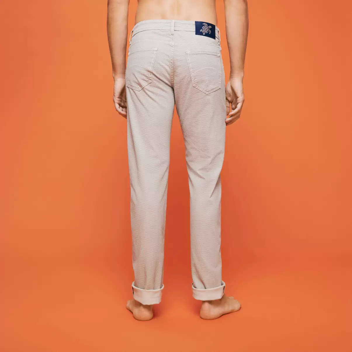Personalización Caviar / Gris Vilebrequin Pantalones Hombre Pantalón De 5 Bolsillos Con Estampado Micro Dot Para Hombre - 1