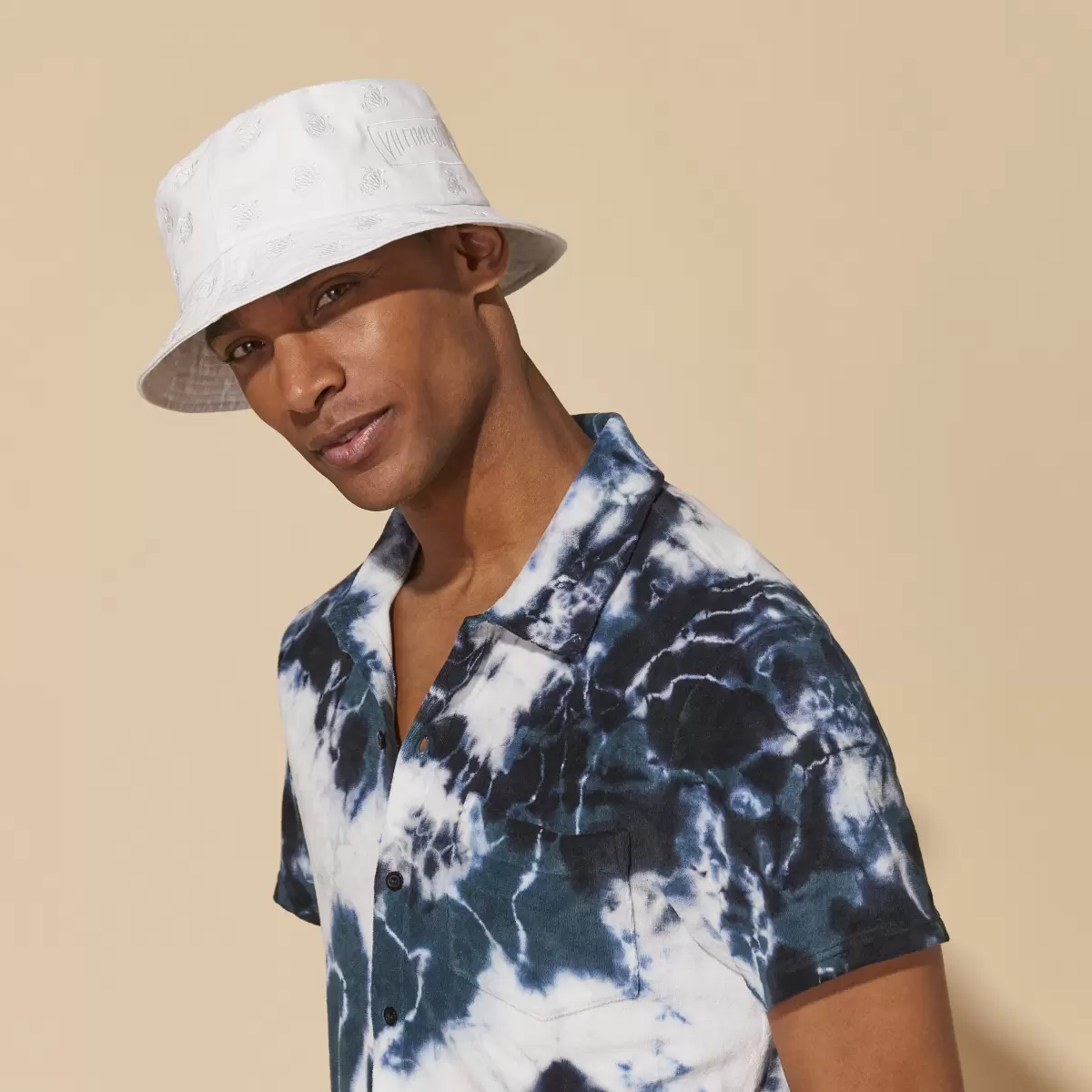 Blanco / Blanco Hombre Sombreros Embroidered Bucket Hat Tutles All Over Recomendar Vilebrequin - 1