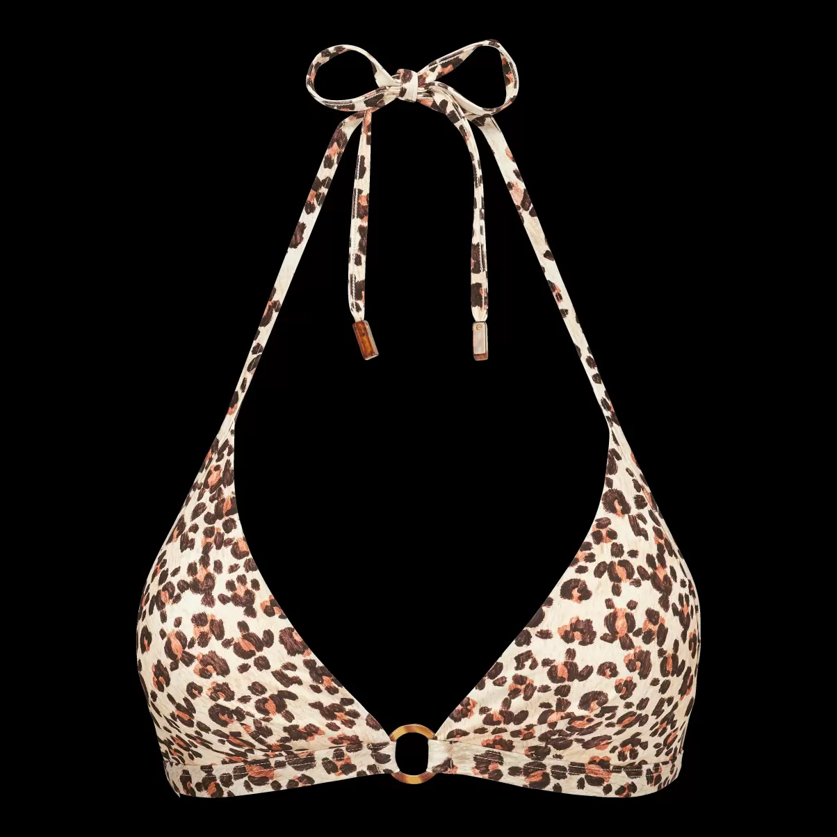 Producto Top De Bikini Anudado Alrededor Del Cuello Con Estampado Turtles Leopard Para Mujer Vilebrequin Mujer Dos Piezas Straw / Amarillo - 3