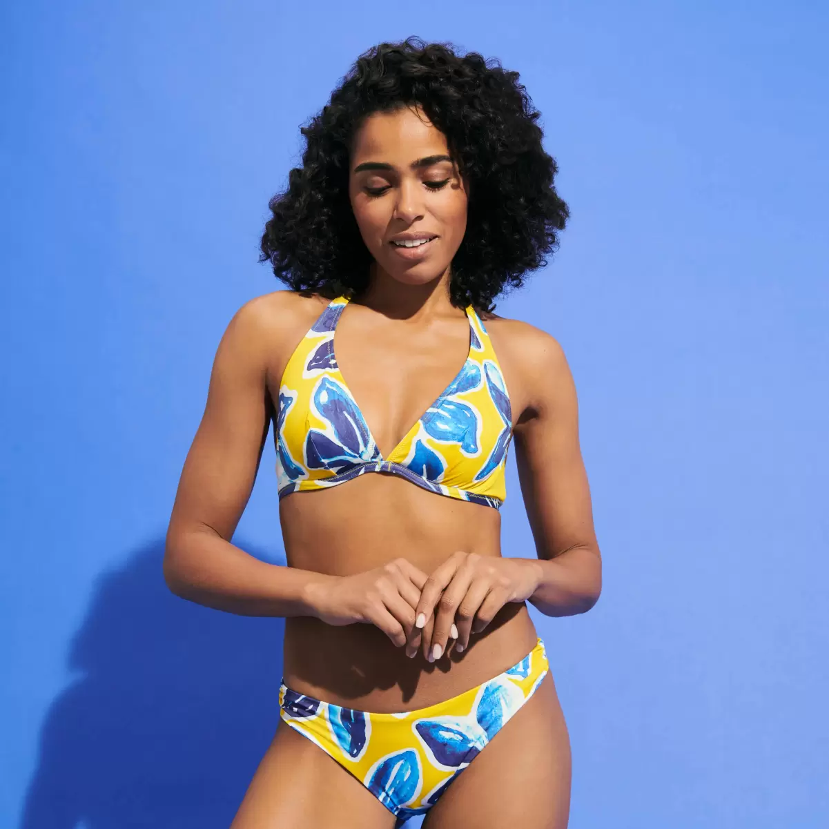 Dos Piezas Sol / Amarillo Mujer Oferta Top De Bikini Con Aros Y Estampado Raiatea Para Mujer Vilebrequin
