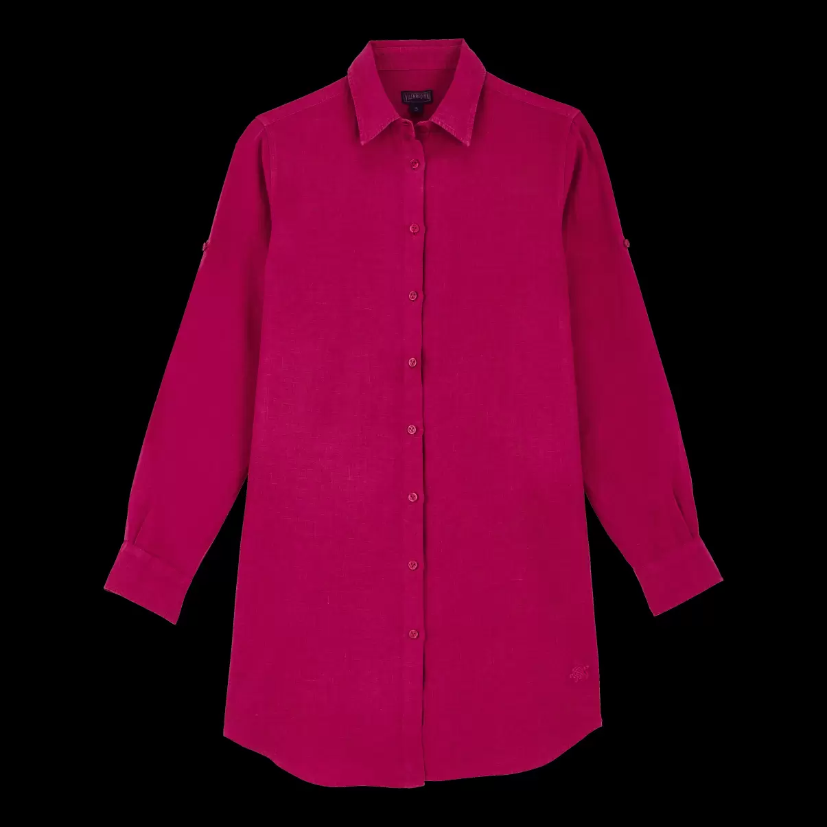Vestido Camisero De Lino De Color Liso Para Mujer Vestidos Clásico Morado / Rojo Mujer Vilebrequin - 3