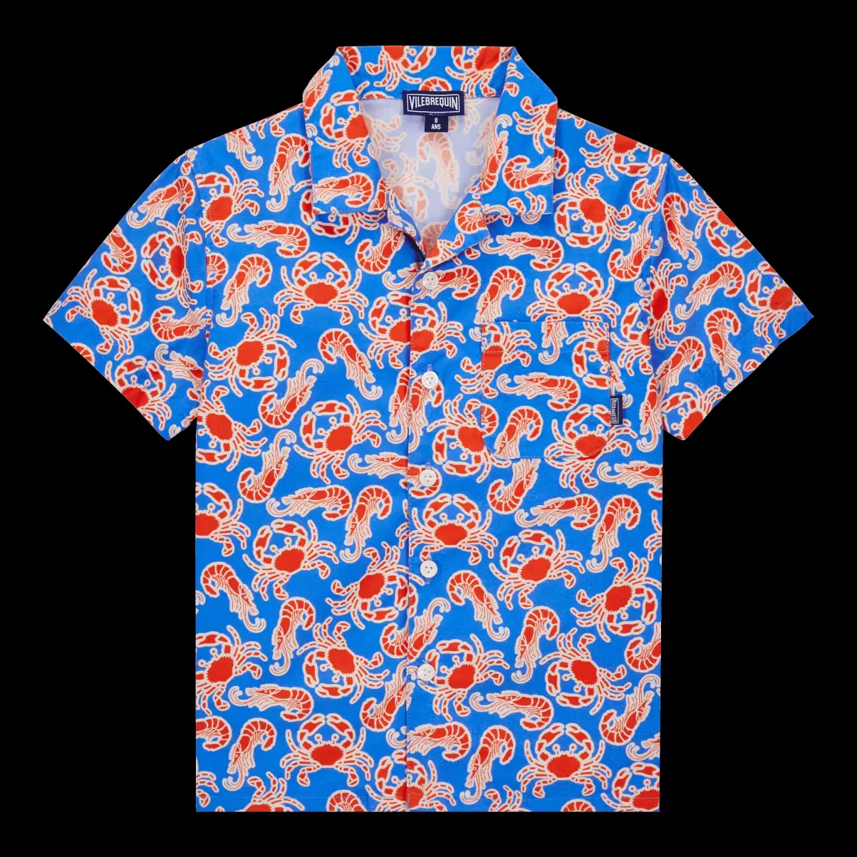 Earthenware / Azul Vilebrequin Camisas Salida Camisa Con Estampado Crabs & Shrimps Para Niño Niño