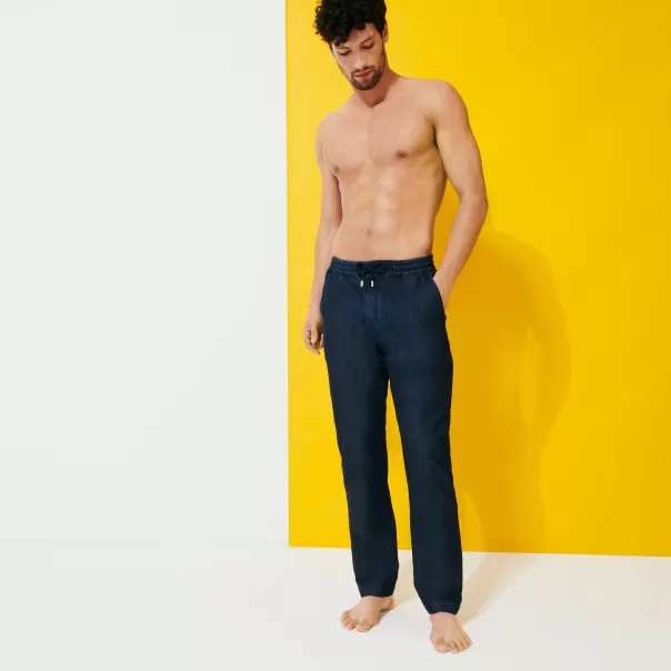 Vilebrequin Pantalones Dark Denim W1 / Azul Pantalón De Chándal Vaquero Para Hombre Diseño Hombre