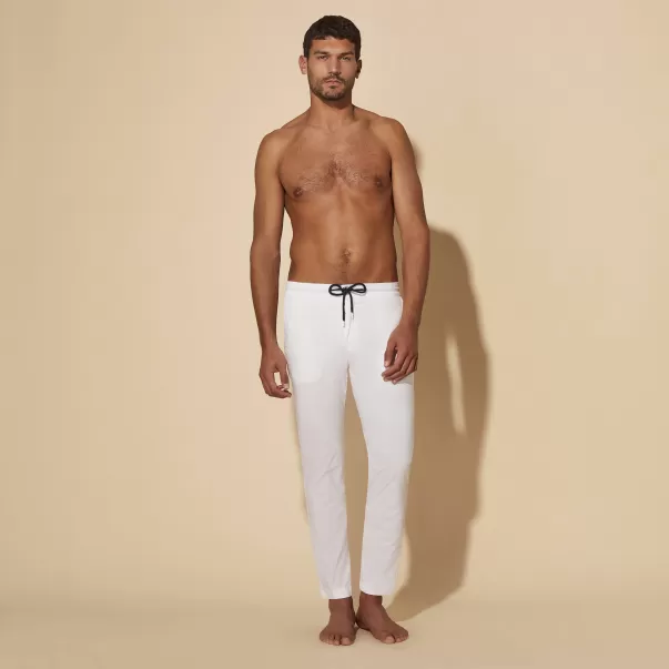 Vilebrequin Hombre Pantalones Pantalón De Chándal De Popelina De Tencel™ Para Hombre Blanco / Blanco Venta