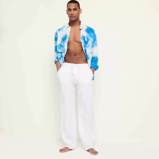 Descuento Blanco / Blanco Vilebrequin Pantalón De Color Liso Para Hombre Hombre Pantalones