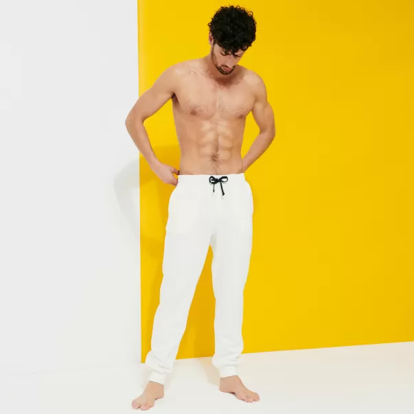 Vilebrequin Off White / Blanco Pantalones Promoción Hombre Pantalón De Chándal En Algodón De Color Liso Para Hombre