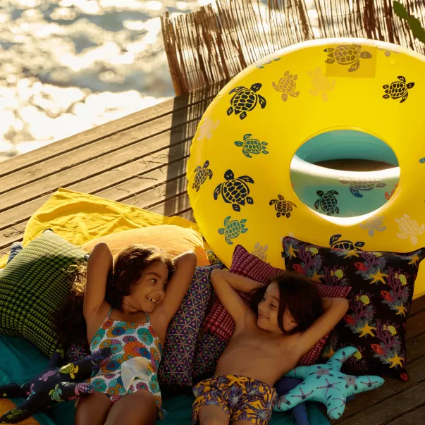 Limon / Amarillo Flotador Con Estampado Ronde Des Tortues - Vilebrequin X Sunnylife Accesorios Al Aire Libre Hombre Novedad