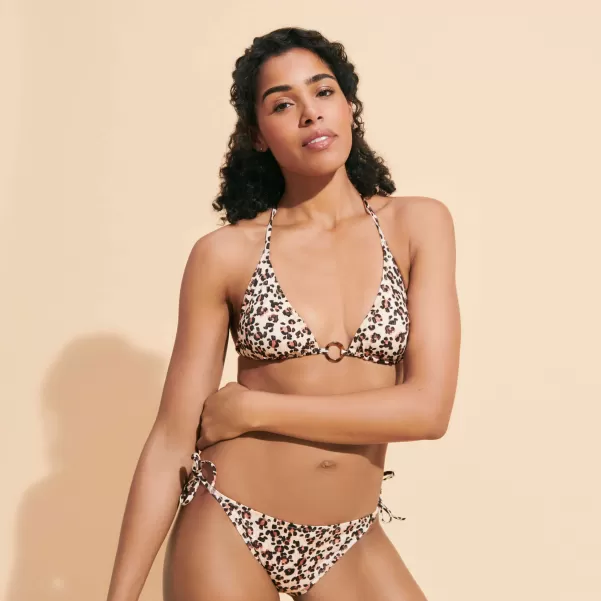 Top De Bikini De Triángulo Con Estampado Turtles Leopard Para Mujer Mujer Dos Piezas Vilebrequin Precios De Liquidación Straw / Amarillo