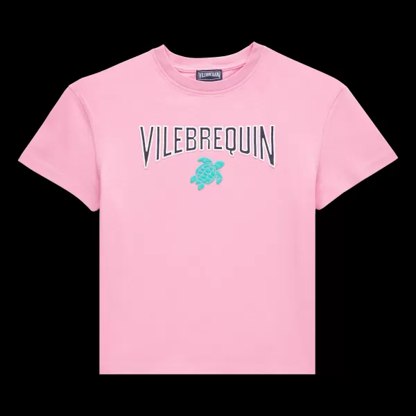 Camisetas Ultimo Modelo Vilebrequin Caramelo / Rosa Niño Camiseta De Algodón Con Estampado Gommy Para Niño