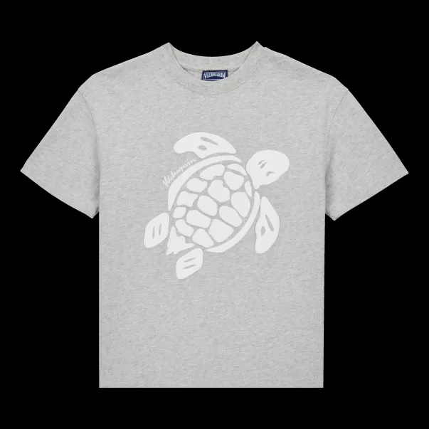 Vilebrequin Niño Camiseta Con Estampado Turtle Para Niño Camisetas Gris Jaspeado / Gris Venta