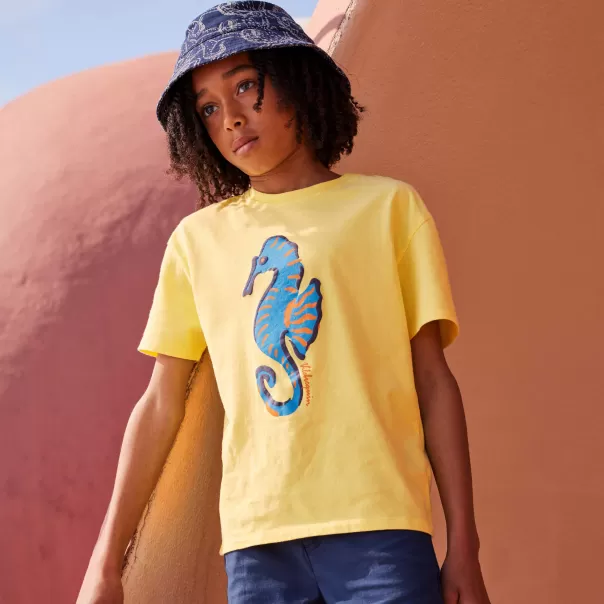 Sunflower / Amarillo Camiseta Con Estampado Seahorse Para Niño Niño Precio De Promoción Vilebrequin Camisetas
